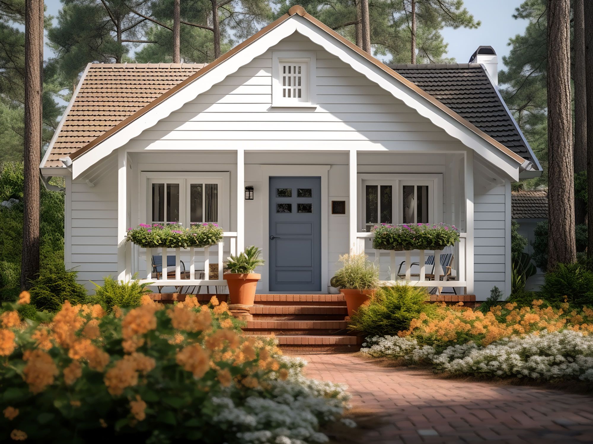 Beautiful cottage-style ADU with modern design and landscaping